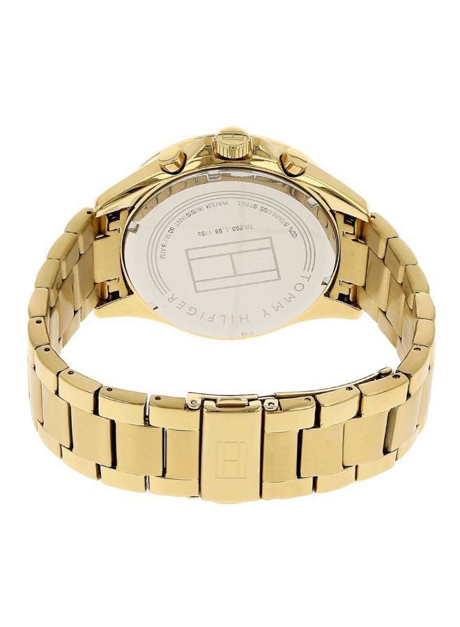 Men's Luke Round Shape Metal Analog Wrist Watch 47 mm - Gold - 1791121 