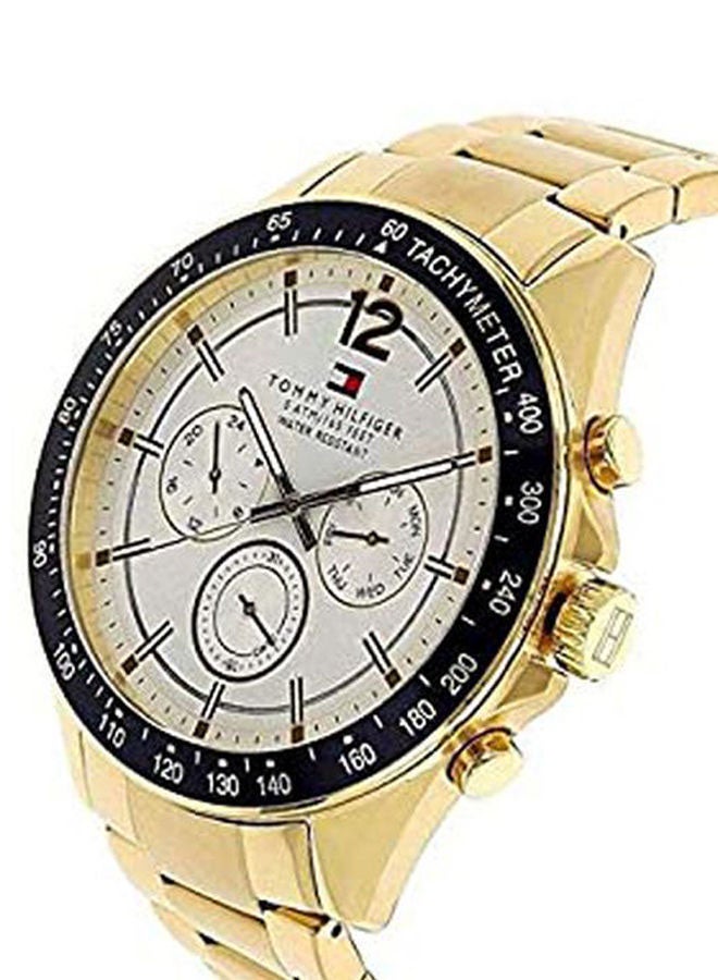 TOMMY HILFIGER - Men's Luke Round Shape Metal Analog Wrist Watch 47 mm - Gold - 1791121 - Image 1