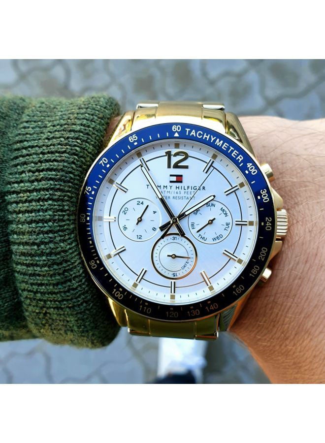 TOMMY HILFIGER - Men's Luke Round Shape Metal Analog Wrist Watch 47 mm - Gold - 1791121 - Image 1