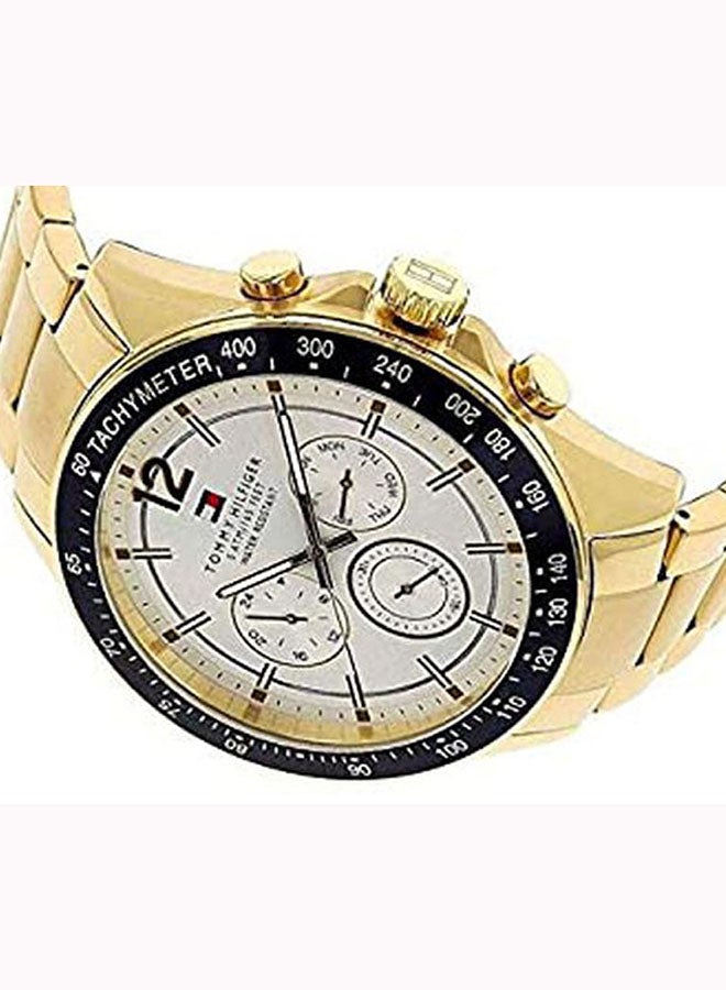 TOMMY HILFIGER - Men's Luke Round Shape Metal Analog Wrist Watch 47 mm - Gold - 1791121 - Image 1