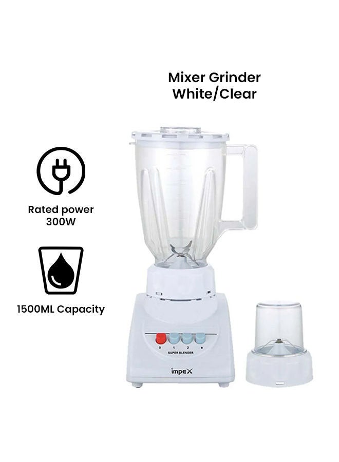 إمبكس خلاط ومطحنة وخلاط 2 في 1 1500.0 ml 300.0 W BL 3501 أبيض/ شفاف - Image 1