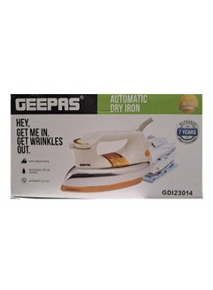 GEEPAS Teflon Coated Automatic Dry Iron 1200 W GDI23014 White/Silver/Gold  - Image 4