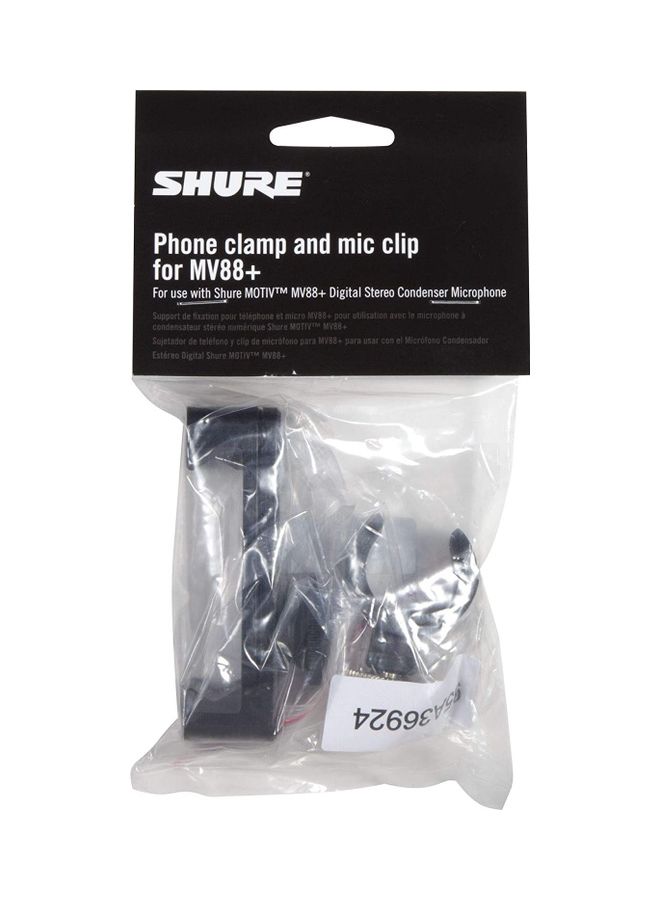 Shure - Phone Clamp And Mic Clip For MV88+ AMV-PC Black - Image 1