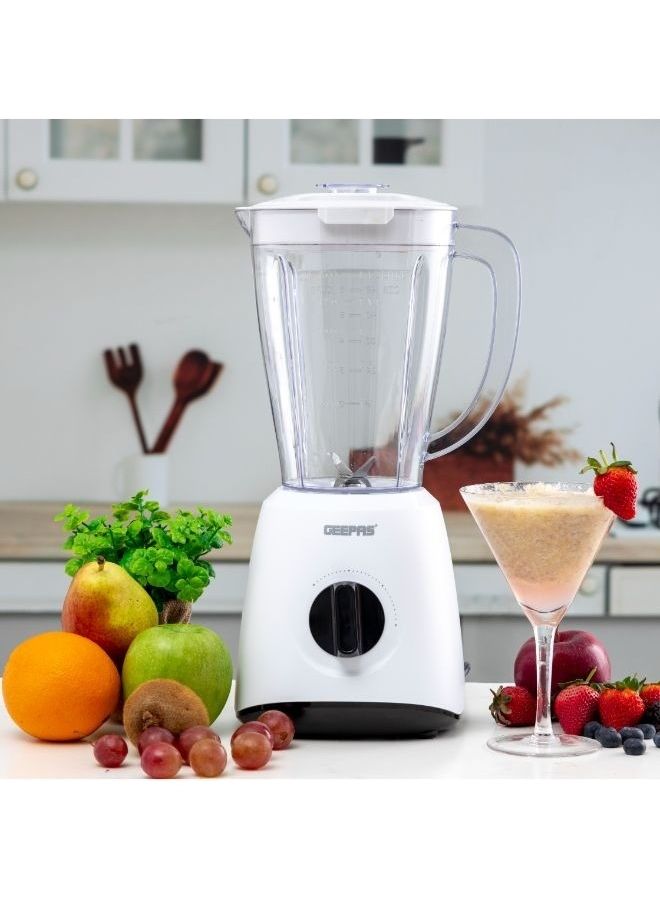 GEEPAS - Single Blender With 2 Speed 1.5 L 400 W GSB9894N White/Black - Image 1