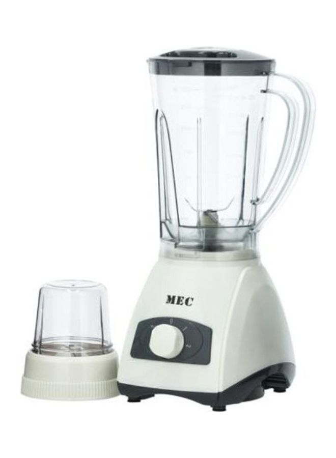MEC - 2-In-1 Blender Plastic Blender Jar With 2 Speed And Pulse Control 1.5 L 350 W MEC2000 White/Grey - Image 1