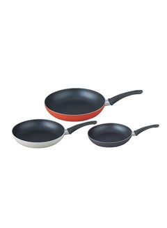 3-Piece Non-Stick Frypan Set Multicolour 20, 24, 28cm