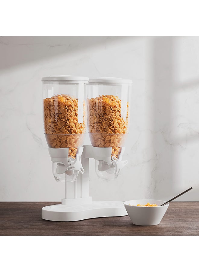 ALBERTO Double Cereal Dispenser White/Clear 31x45cm  - Image 3