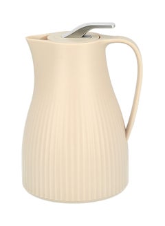 Dallaty Plastic Vacuum Flask Beige/Silver 1Liters  - Image 1