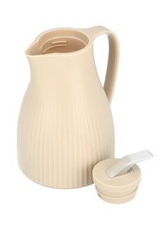 Dallaty Plastic Vacuum Flask Beige/Silver 1Liters  - Image 2