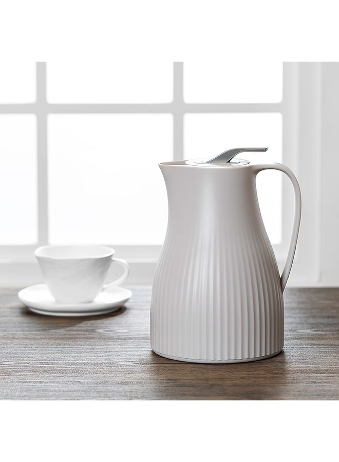 Dallaty Plastic Vacuum Flask White - Image 3