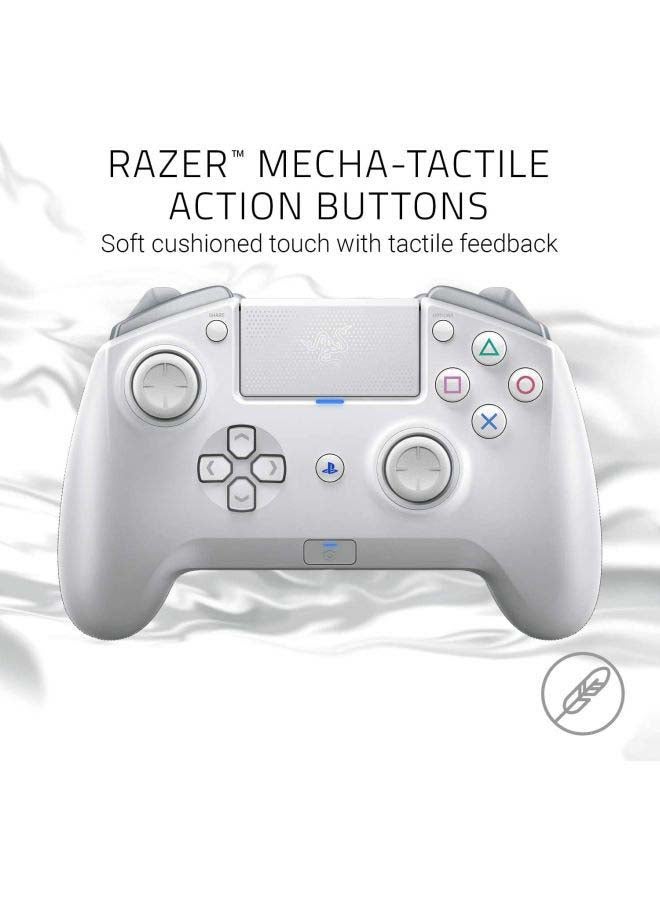 RAZER - Raiju Tournament Edition 2018 Mercury - Wireless and Wired PS4/PC Gaming Controller with Mecha Tactile Action Buttons, Interchangeable Parts and Quick Control Panel - Image 1