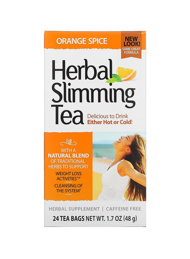 21st CENTURY Herbal Slimming Orange Tea 24 Tea Bags  - Image 1