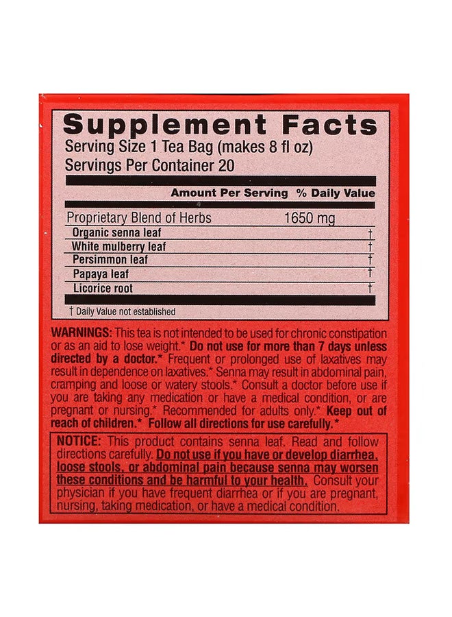 Triple Leaf Tea Pack of 20 - Super Slim Herbal Tea Bags - Image 2