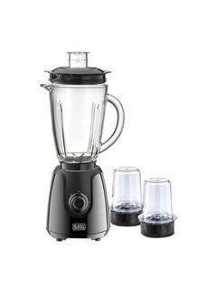 بلاك اند ديكر خلاط زجاجي كهربائي مع مطحنتين 1.5 L 400 W BX440G-B5 أسود  - Image 2
