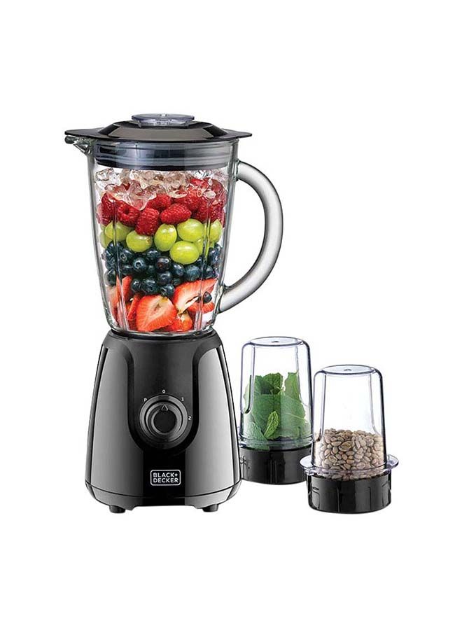 Electric Glass Blender With 2 Grinding Mil 1.5 L 400.0 W BX440G-B5 Black - v1671543701/N21719624A_2