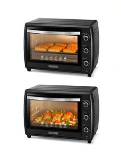 BLACK+DECKER Toaster Oven, Adjustable 90-230°C Thermostat, Double Grill with Convection, Glass Door for Safety, Rotisserie Function, Anti-Rust Stainless Steel Interior, 70 L 2200 W TRO70RDG-B5 Black  - Image 4