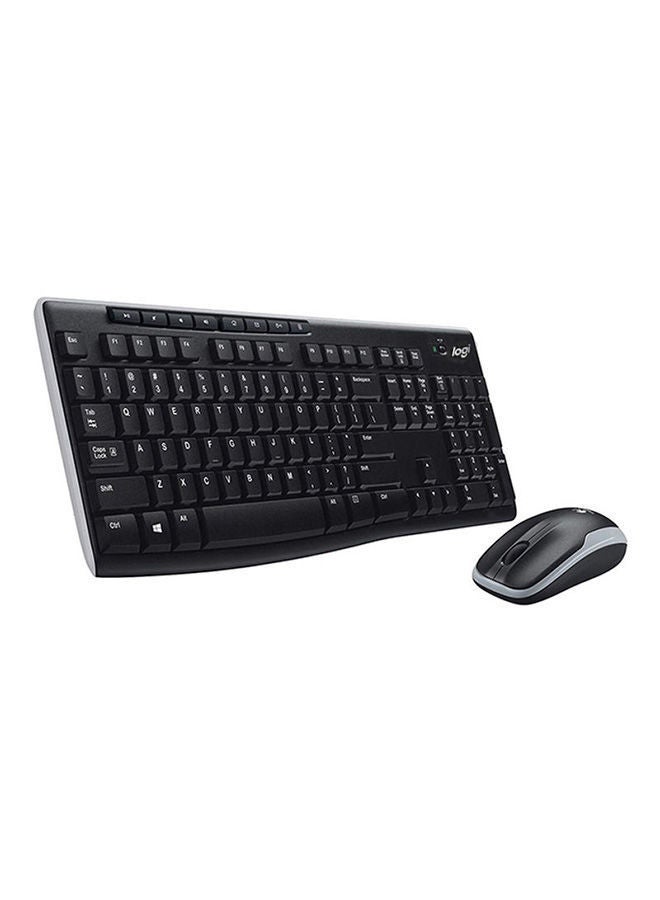 MK270 Wireless Combo Keyboard and Mouse, English Arabic Layout, Long Battery Life, 1000 DPI Resolution, Multimedia Keys, Compact Design Black - v1671543722/N22440911A_1