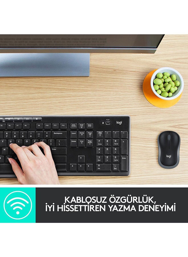 MK270 Wireless Combo Keyboard and Mouse, English Arabic Layout, Long Battery Life, 1000 DPI Resolution, Multimedia Keys, Compact Design Black - v1671543723/N22440911A_6