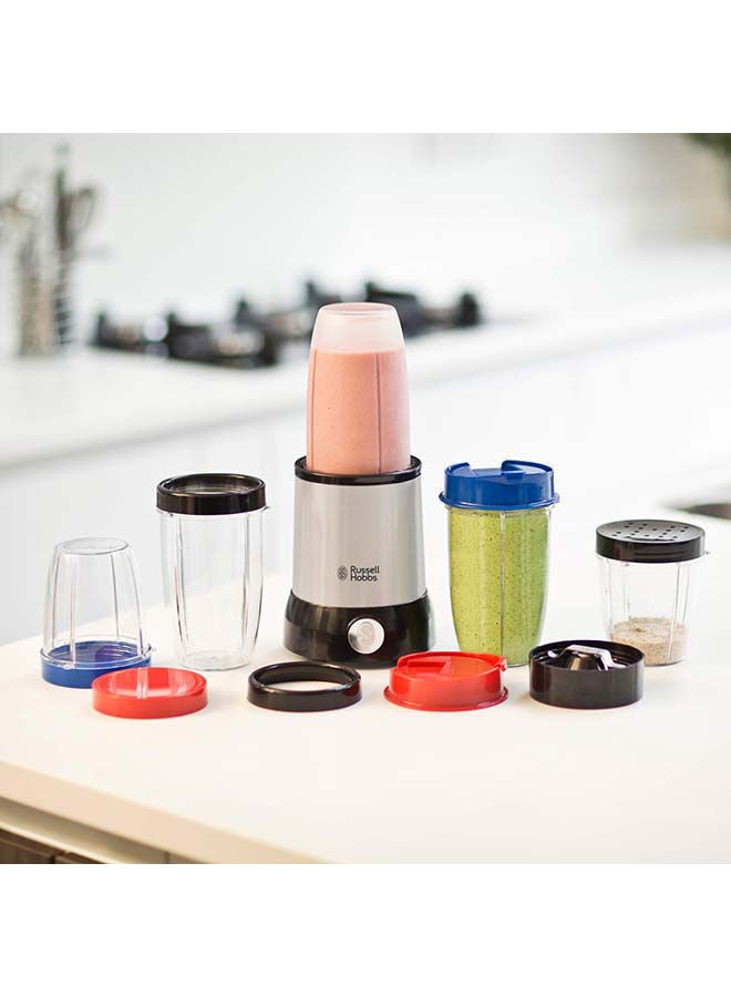 Russell Hobbs - Nutri Boost Food Blender Juicer 700W, 15 Pieces Set, Multi-Function High-Speed Blender Mixer System with Nutrient Extractor, Smoothie Maker, Dishwasher Safe 700 W 23180 Silver - Image 1