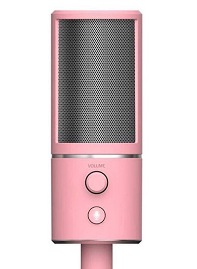 RAZER - Razer Seiren X Quartz Compact USB Condenser Microphone, with Integrated Shock Absorber and Supercardioid Recording Pattern for Streamers, Pink - Image 1