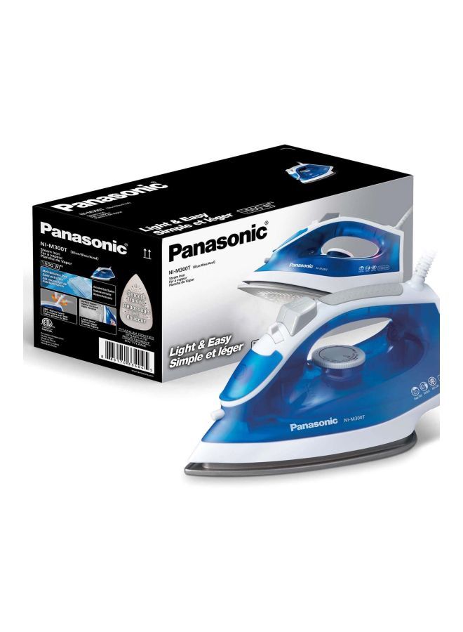 Panasonic NI-M300T Steam Iron Titanium Coated Soleplate Garment Care - 1800 Watt NI-M300T Blue/White  - Image 3