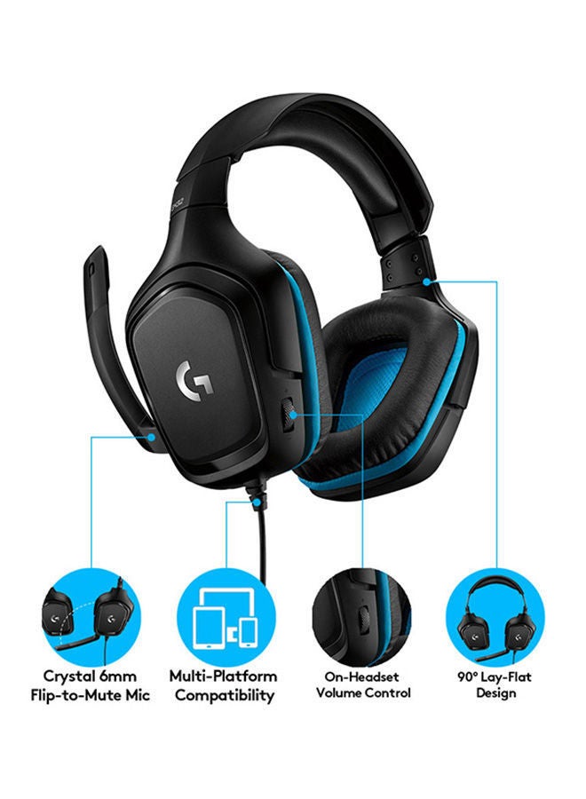 Logitech - G432 7.1 Surround Sound Gaming Headset With DTS Headphone - Image 1