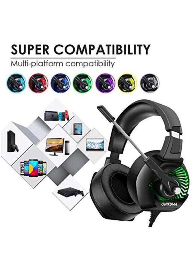 أونيكوما سماعة رأس ستيريو للألعاب مزودة بميكروفون لأجهزة PS4/PS5/XOne/XSeries/NSwitch/PC - سلكية - Image 2