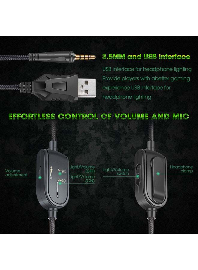 onikuma - Stereo Over-Ear Gaming Headphones With Mic For PS4/PS5/XOne/XSeries/NSwitch/PC -wired - Image 1
