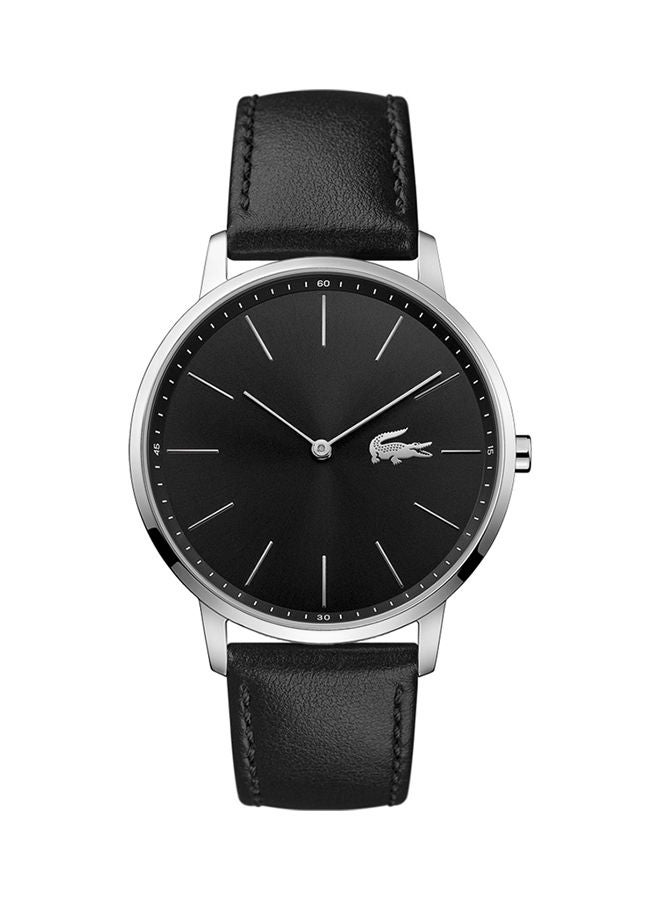 LACOSTE Men's Moon - Nov18 Leather Analog Wrist Watch 2011016 - 41 mm - Black - Image 1