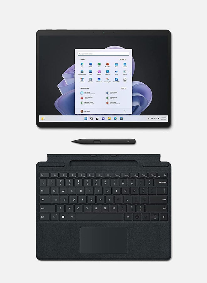 Microsoft - Surface Pro9 13 Inch QHD Display, Intel Core i7-1255U Processor/16GB RAM/512 SSD/Windows 11 Home/ English/Arabic Graphite - Image 1