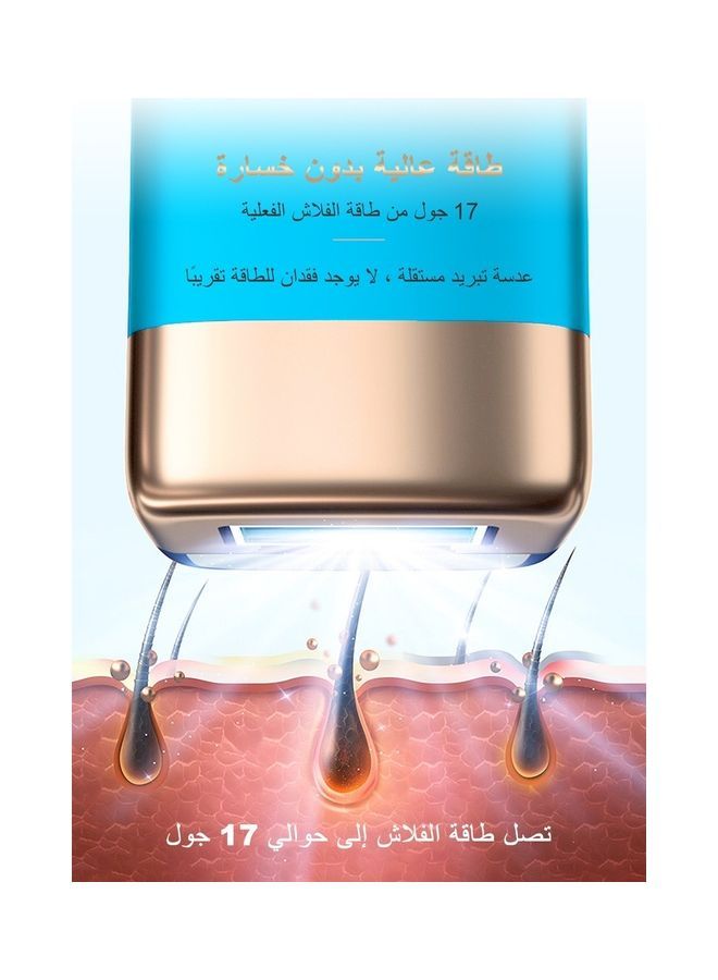 ملاي - أحدث جهاز إزالة الشعر المنزلي T14 مع بيكيني ومصباح للوجه غير مؤلم 3 درجة ضغط بارد 500000 نبضة ليزر 5 مستويات - Image 1