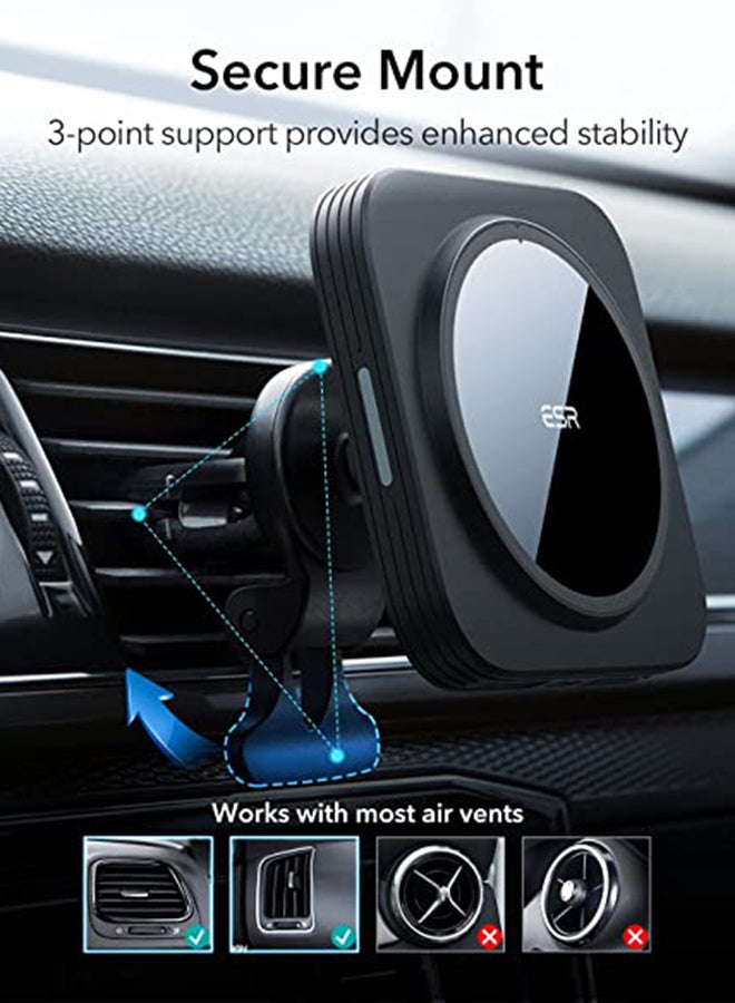 ACEFAST Magnetic Wireless Charging Car Holder Black - Image 5