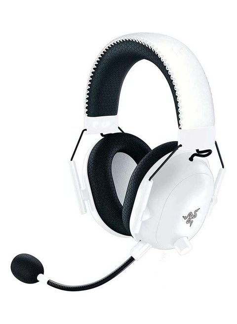 BlackShark V2 Pro Wireless Gaming Headset: THX 7.1 Spatial Surround Sound - 50mm Drivers - Detachable Mic - for PC, PS5, PS4, Switch, Xbox One, Xbox Series X S - White