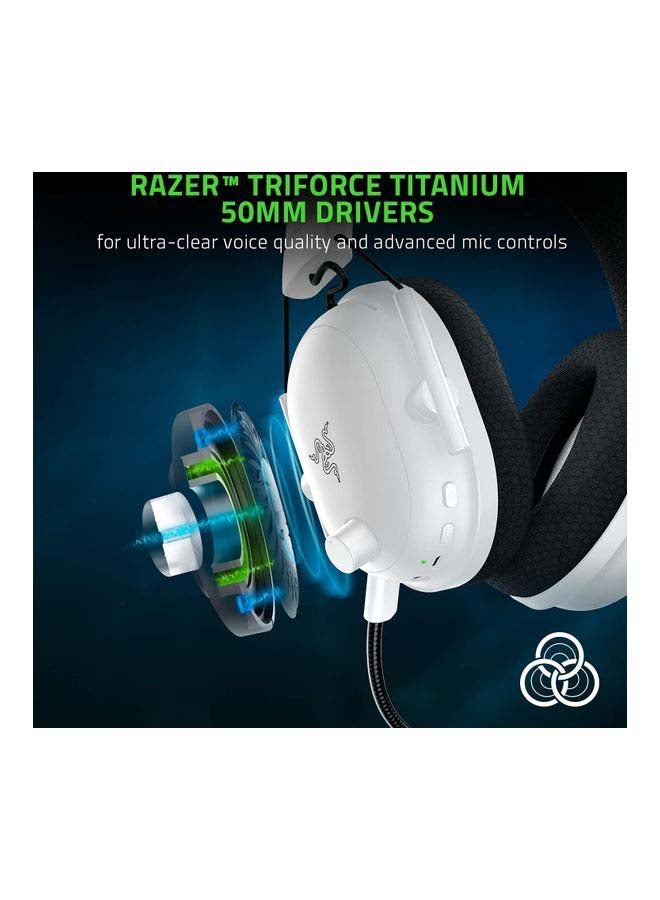 RAZER - BlackShark V2 Pro Wireless Gaming Headset: THX 7.1 Spatial Surround Sound - 50mm Drivers - Detachable Mic - for PC, PS5, PS4, Switch, Xbox One, Xbox Series X S - White - Image 1