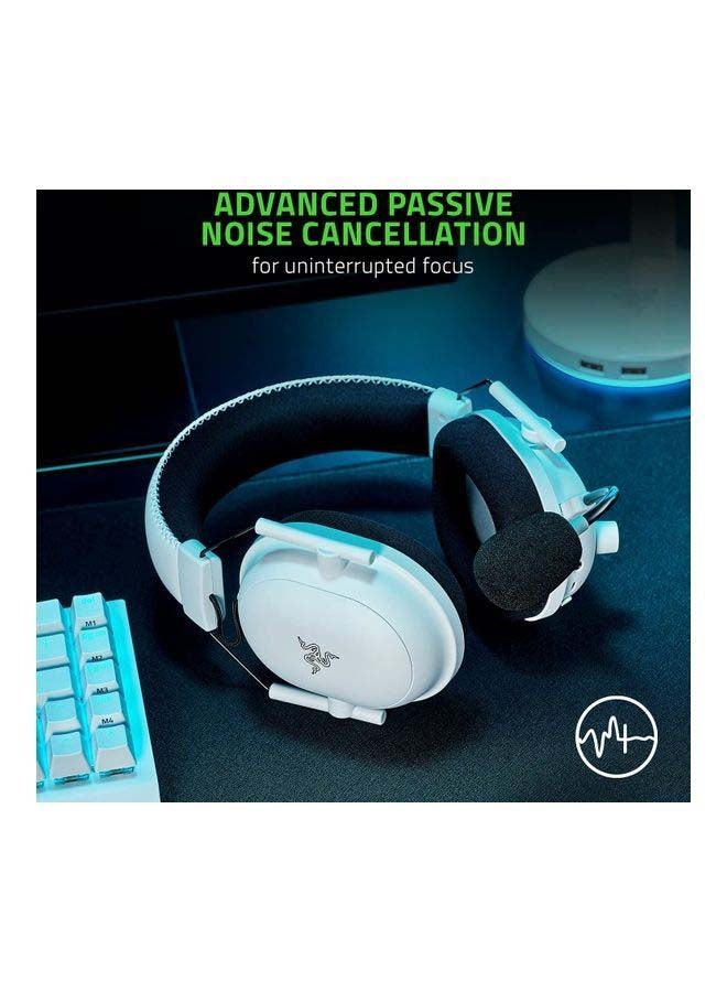 RAZER - BlackShark V2 Pro Wireless Gaming Headset: THX 7.1 Spatial Surround Sound - 50mm Drivers - Detachable Mic - for PC, PS5, PS4, Switch, Xbox One, Xbox Series X S - White - Image 1