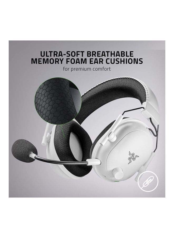 RAZER - BlackShark V2 Pro Wireless Gaming Headset: THX 7.1 Spatial Surround Sound - 50mm Drivers - Detachable Mic - for PC, PS5, PS4, Switch, Xbox One, Xbox Series X S - White - Image 1