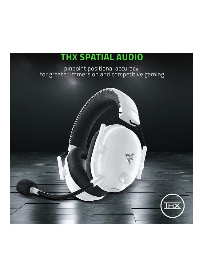 RAZER - BlackShark V2 Pro Wireless Gaming Headset: THX 7.1 Spatial Surround Sound - 50mm Drivers - Detachable Mic - for PC, PS5, PS4, Switch, Xbox One, Xbox Series X S - White - Image 1