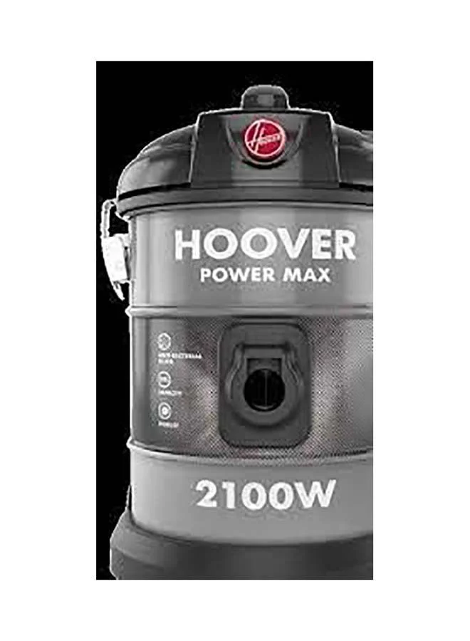 HOOVER Power Max Drum Vacuum Cleaner 20 Litre Capacity, Large Capacity, With Blower Function For Home & Office Use, 3 Year Motor Warranty - 566101 20 L 2100 W HT87-T2-M / HT87-T2-ME Grey