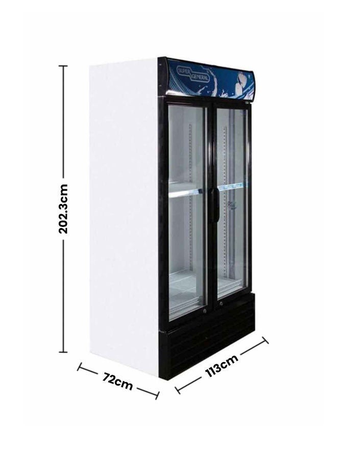 سوبر جنرال مبرد بباب مزدوج 1100 لتراً 1100 L 650 kW SG SC1218 IF أسود/ أبيض  - Image 2