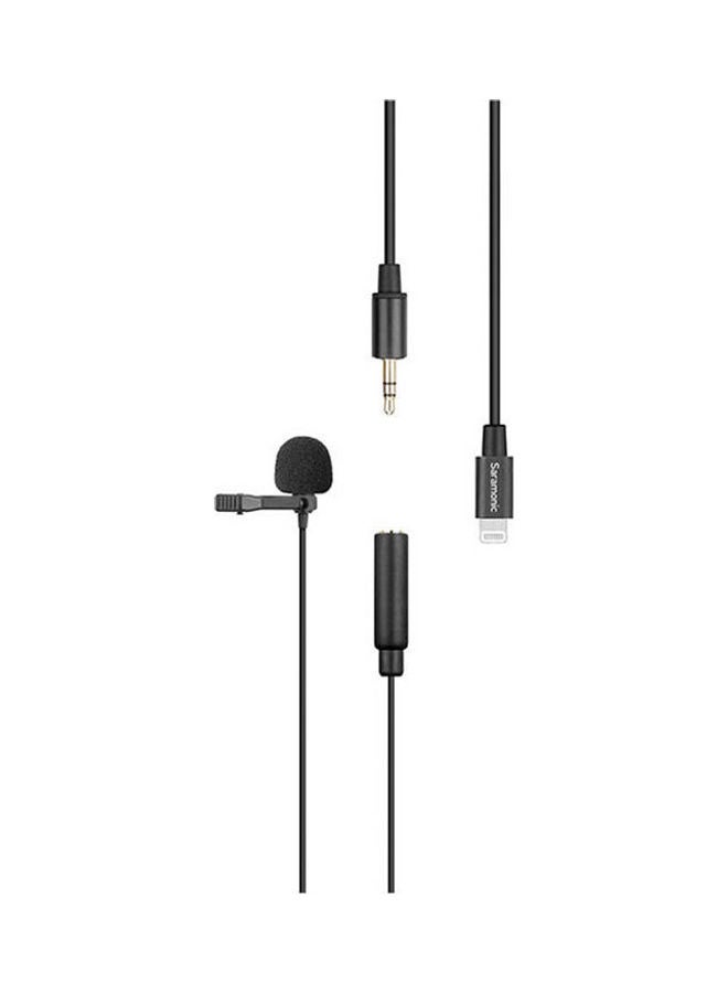 Saramonic - Omnidirectional Lavalier Microphone With Lightning Connector For Ios Devices LavMicro U1A Black - Image 1
