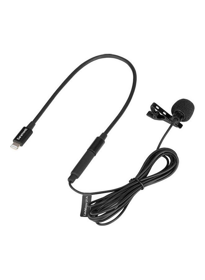 Saramonic - Omnidirectional Lavalier Microphone With Lightning Connector For Ios Devices LavMicro U1A Black - Image 1