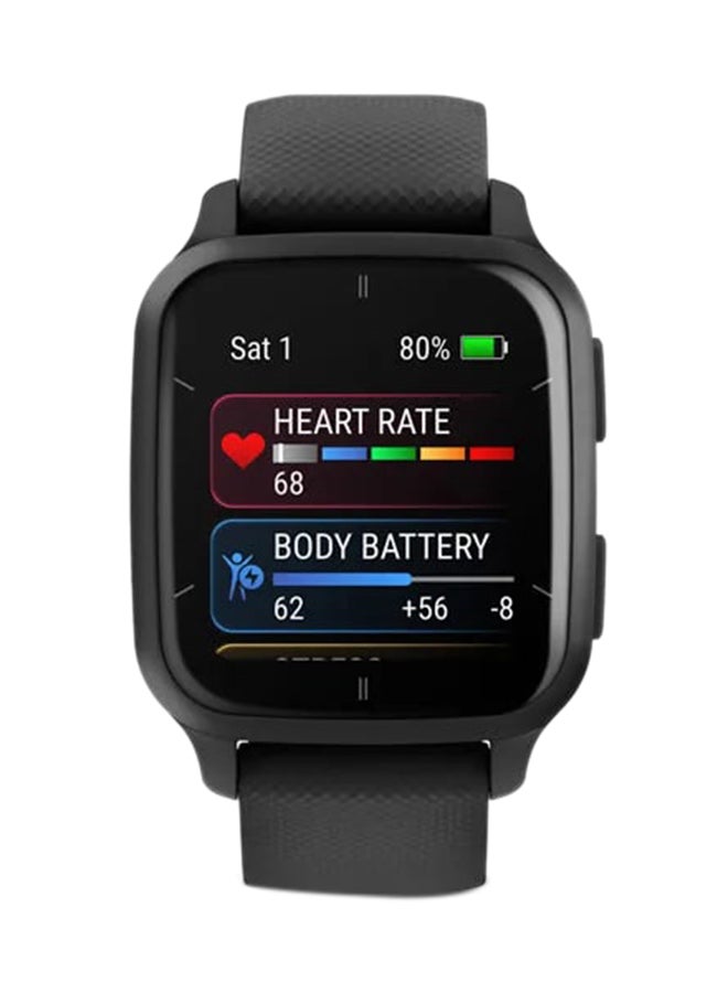 Venu Sq 2 Music Edition - 40MM - Up To 11 Days Battery Life - 1.4"inch Amoled Display, Scratch Resistant, Corning® Gorilla® Glass 3, Heart Rate Monitor, Stress Tracking,  Pay, Smart Notification, iOS and Android Compatible Black - v1671647924/N53373479A_2