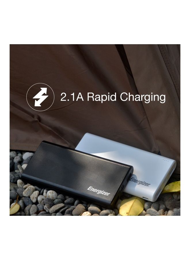 Energizer - Bundle of 2x 10000 mAh Rapid Charging Power Bank, Dual USB-A Outputs and Type-C, Micro USB Inputs, Slim, Compact with PowerSafe Management Black and White - Image 1