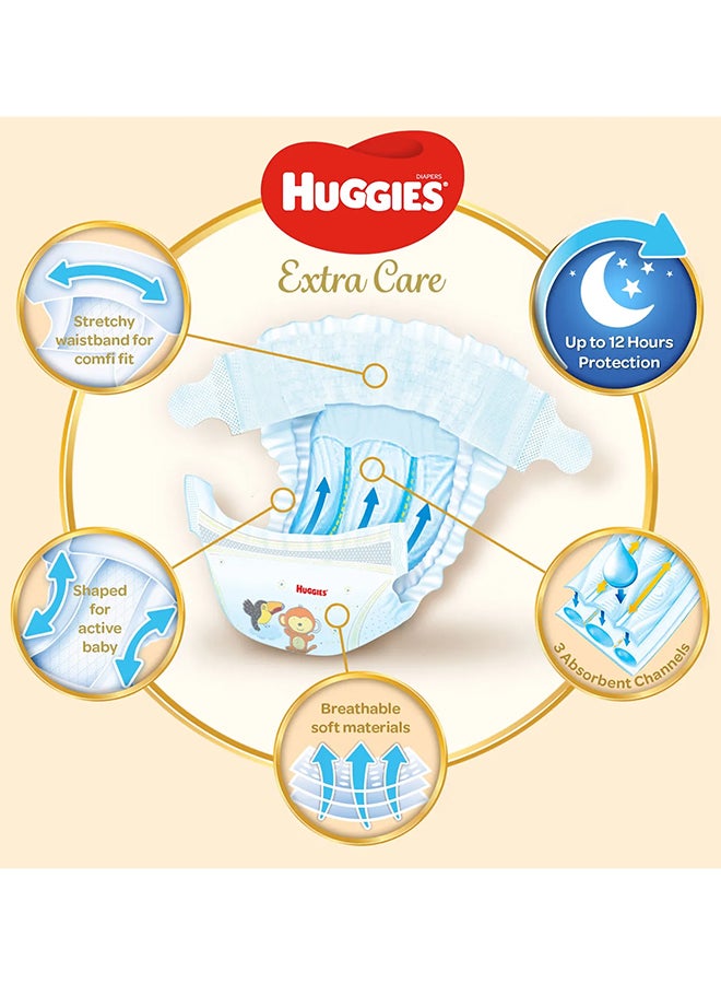 Huggies - Extra Care Baby Diapers, Size 6, 15+ Kg, 126 Count (42 x 3) - Mega Pack, Gental Skin Care, Dermatologist Approved - Image 1