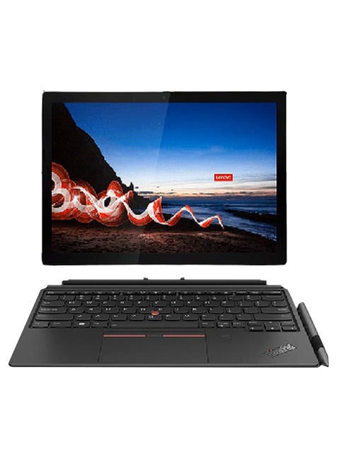 كمبيوتر محمول ThinkPad X12 قابل للفصل 2 في 1 مزود بشاشة FHD+ مقاس 12.3 بوصة، ومعالج Core i7-1160G7 / ذاكرة وصول عشوائي سعة 16 جيجابايت / محرك أقراص SSD سعة 512 جيجابايت / بطاقة رسومات Intel Iris Xe / نظام Win10 Pro / لغة إنجليزية/عربية أسود الإنجليزية/العربية