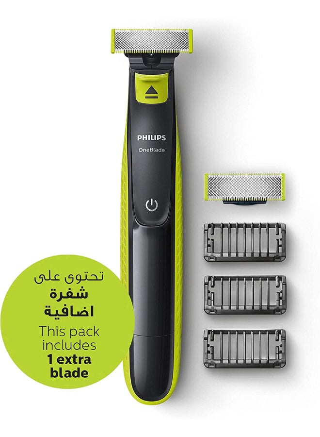 OneBlade Electric Shaver QP2520/33, 2 Years Warranty Lime Green/Black