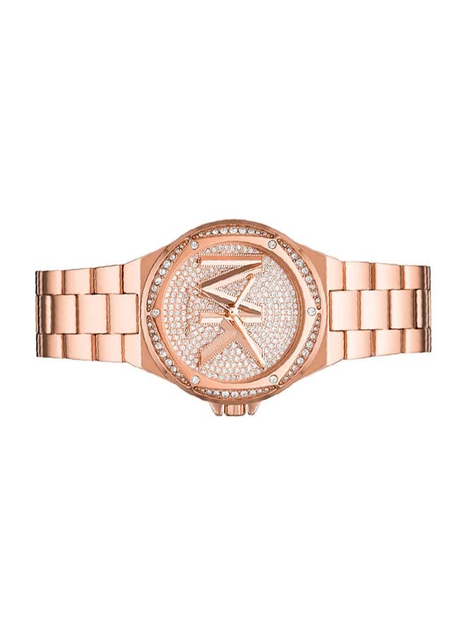 Michael Kors Women's Lennox Three Hand Rose Gold Tone Stainless Steel Watch  MK7230  - Image 5