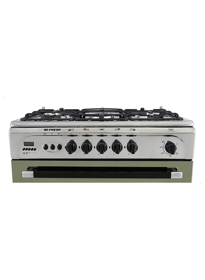Fresh Full Stainless Gas Cooker Moderno 80 X 55 Cm Full Safety With Timer And Cast Iron With Gas Shut Off Timer Safety 500007530 Silver - Image 3