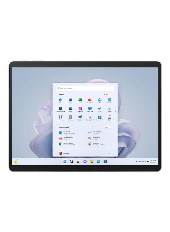 Microsoft - Surface Pro 9 Laptop With 13-inch Display With 12Th Gen, Intel Core i7-1255U Processor/16GB RAM/1TB SSD/Windows 11 Home/Intel Iris XE Graphics/ English/Arabic Platinum - Image 1