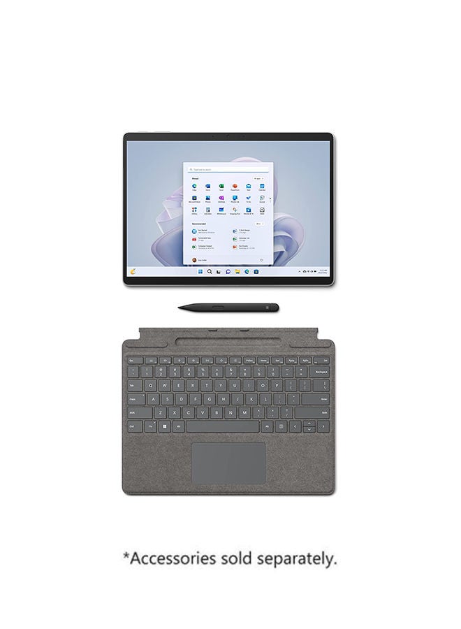 Microsoft - Surface Pro 9 Laptop With 13-inch Display With 12Th Gen, Intel Core i7-1255U Processor/16GB RAM/1TB SSD/Windows 11 Home/Intel Iris XE Graphics/ English/Arabic Platinum - Image 1